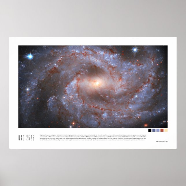 Poster NGC 2525 (telescópio espacial Hubble) (Frente)
