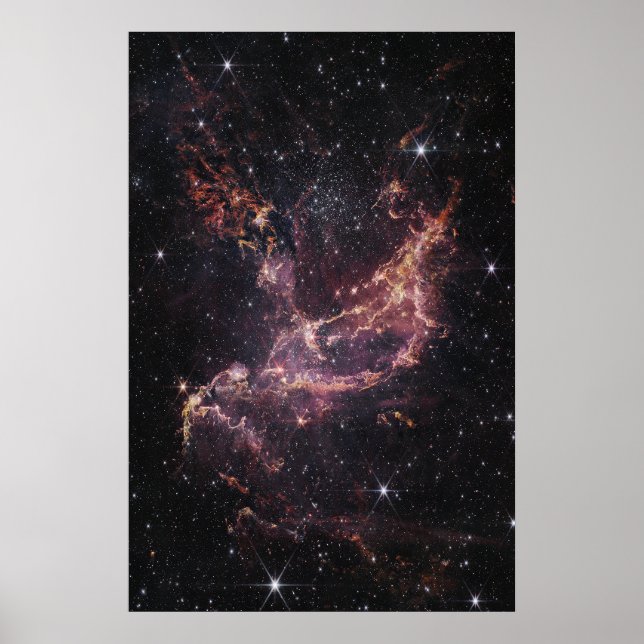 Poster NGC 346 - Dentro do Cluster com Estrelas Nebula |  (Frente)