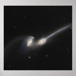 Pôster NGC 4676, igualmente conhecido como as galáxias