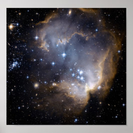 Pôster NGC 602 estrelas brilhantes NASA