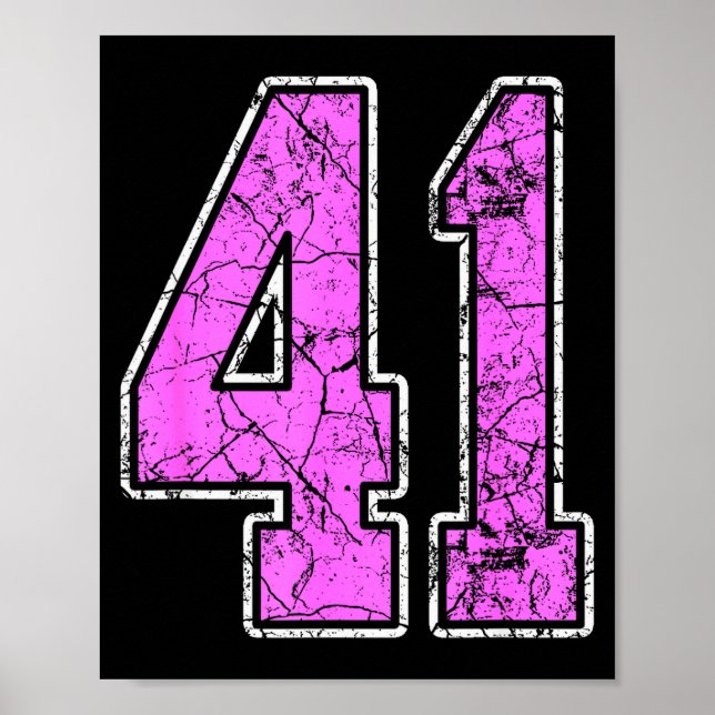 Poster Nge Nk And Nk Number 41 Jersey Player Uniform #41  (Frente)