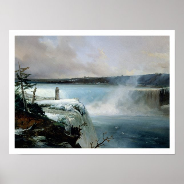 Poster Niagara Falls, c.1837-40 (óleo na canvas) (Frente)