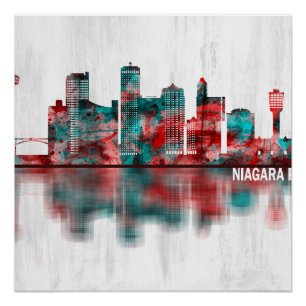 Pôster Niagara Falls Canada Skyline