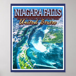 POSTER NIAGARA FALLS - NIAGARA NEW YORK ESTADOS UNIDOS