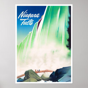 Poster Niagara Falls viagens vintage