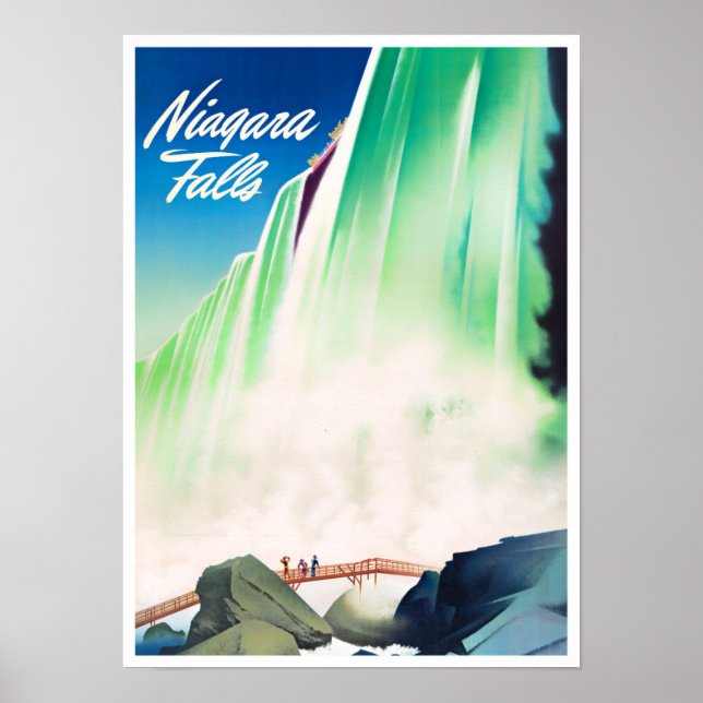 Poster Niagara Falls viagens vintage (Frente)