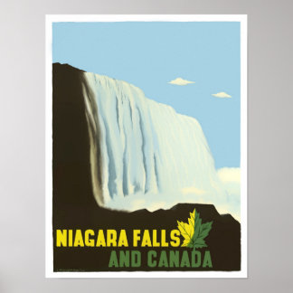 Poster Niagara Falls viagens vintage