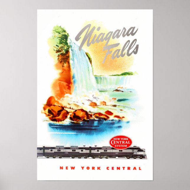 Poster Niagara Falls viagens vintage (Frente)