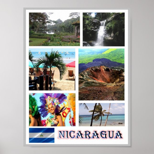 Poster Nicarágua - Mosaico - (Frente)
