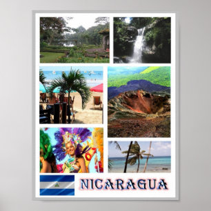 Poster Nicarágua - Mosaico -