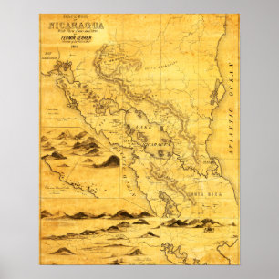 Pôster NicaraguaPanoramic MapNicaragua