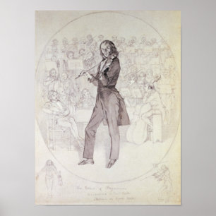 Poster Niccolo Paganini, violinista
