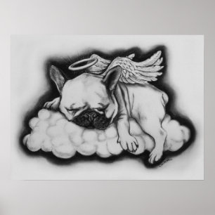 Poster "Nice" - Desenho Anjo do Bulldog Francês