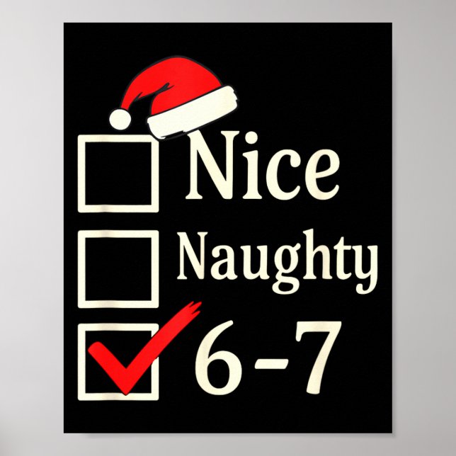 Poster Nice Naughty 67 Christmas Brain Rot  (Frente)