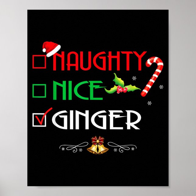 Poster Nice Naughty Ginger Group Matching Christmas  (Frente)