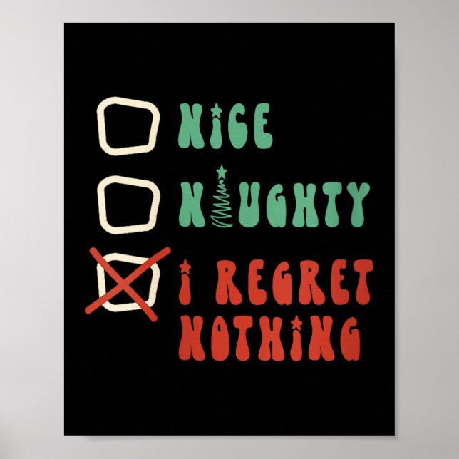 Poster Nice Naughty I Swear I Tried V-neck  (Frente)