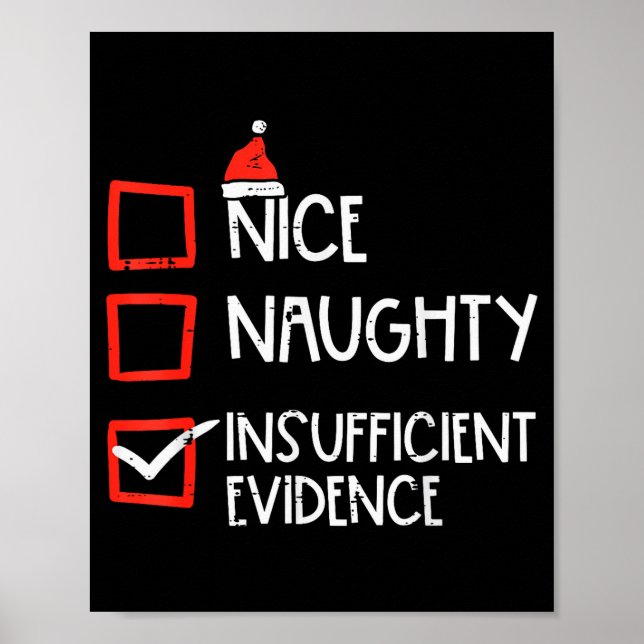 Poster Nice Naughty Insufficient Evidence Christmas Fun X (Frente)
