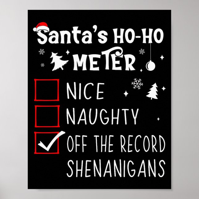 Poster Nice Naughty Off The Record Shenanigans Christmas  (Frente)