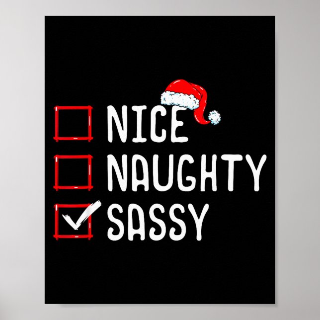 Poster Nice Naughty Sy Christmas List  (Frente)
