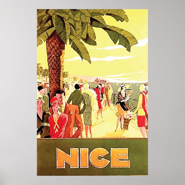 Poster Nice por Lorenzi ~ Viagens vintage (Frente)