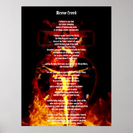 POSTER NICENE CREED CATHOLIC CRUCIFIXION HOLY TRINITY