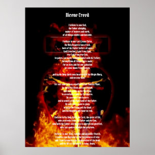 POSTER NICENE CREED CATHOLIC CRUCIFIXION HOLY TRINITY