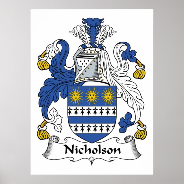 Pôster Nicholson Family Crest (Frente)