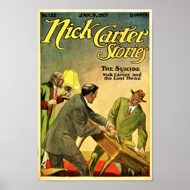 Poster Nick Carter Stories 122 - O Suicídio (Frente)