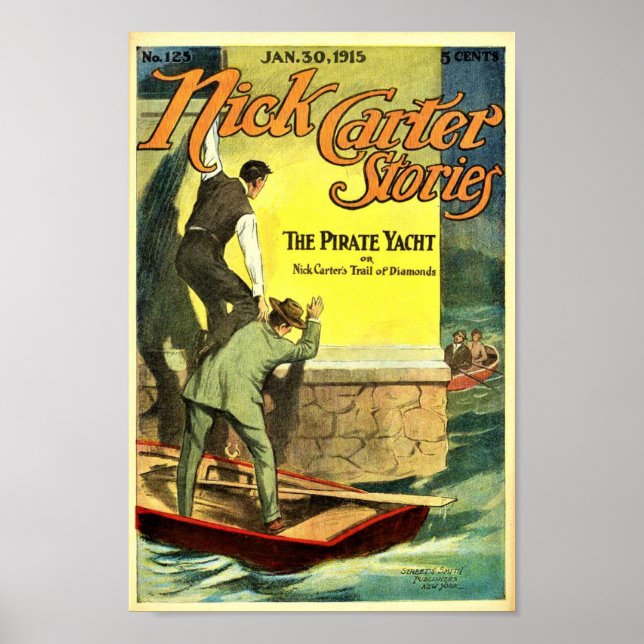 Poster Nick Carter Stories 125 - The Pirate Yacht (Frente)