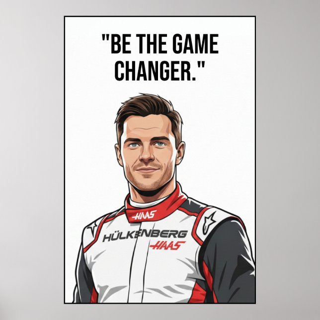 Poster Nico Hülkenberg Racing Vector – Be the Game Change (Frente)