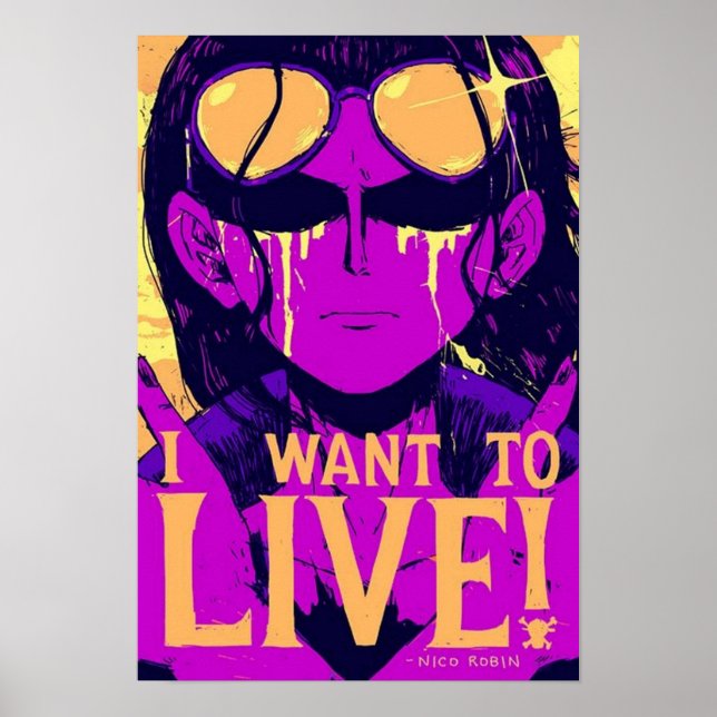 Poster Nico Robin I Quer Viver (Frente)