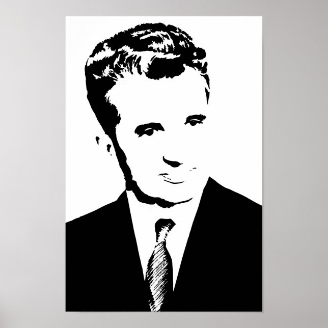 Poster nicolae ceausescu ditador comunista romano pcr (Frente)