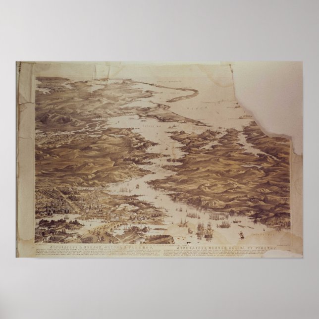 Poster Nicolaieff e Kerson Bay, Odessa e Perekop (Frente)