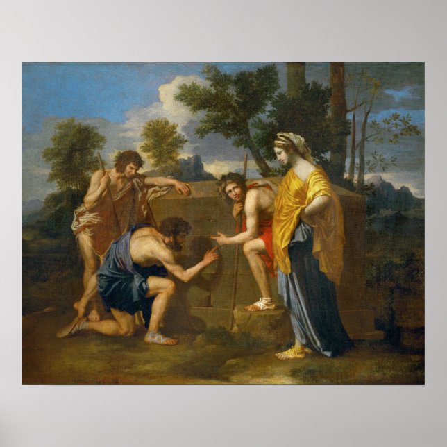 Pôster Nicolas Poussin - Et em Arcadia ego (Frente)