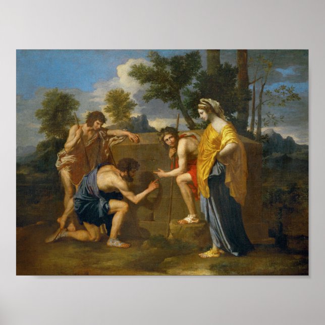 Pôster Nicolas Poussin - Et em Arcadia ego (Frente)