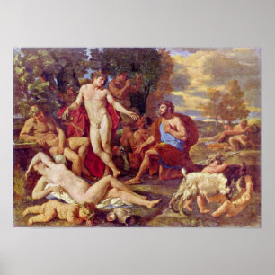 Poster Nicolas Poussin - Midas e Baco