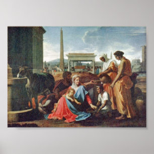 Poster Nicolas Poussin - resto no vôo a Egipto