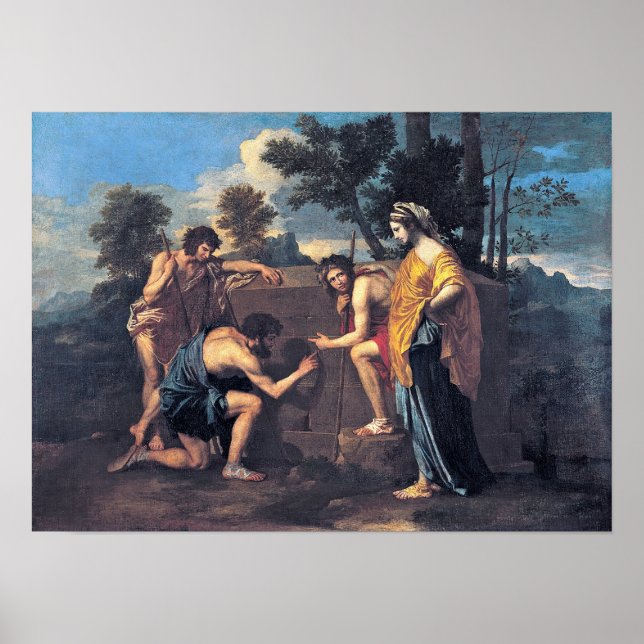 Pôster Nicolas Poussin - Shepherds in Arcadia (Frente)