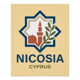 Pôster Nicosia Chipre Mediterrâneo