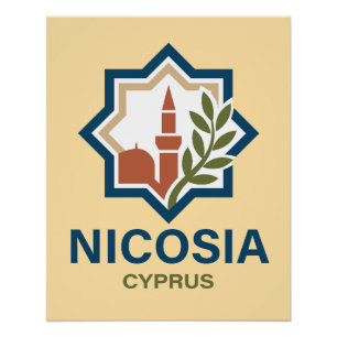 Pôster Nicosia Chipre Mediterrâneo
