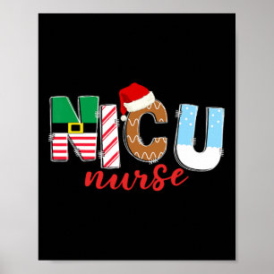 Poster Nicu Christmas Nicu Enfermeira Xmas Festa Nicu Enf