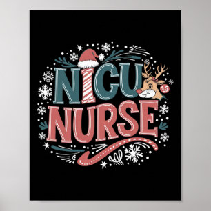 Poster Nicu Enfermeira Festa De Natal Cuidando Do Holi