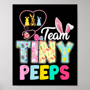 Poster Nicu Nurse Páscoa Team Pequeno Humans Bunnies Stet