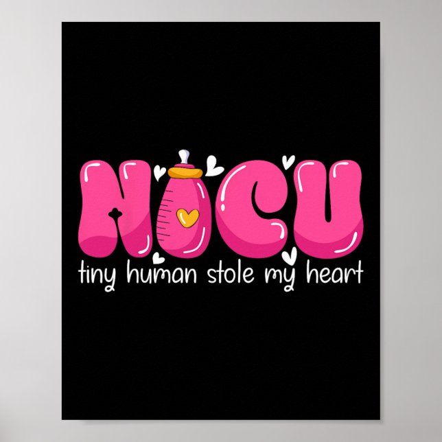 Poster Nicu Nurse Valentine's Day Tiny Humans Stole My He (Frente)