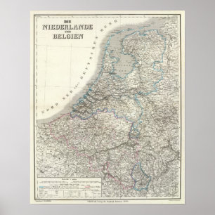 Pôster Niederlande, Belgien - Países Baixos, Bélgica
