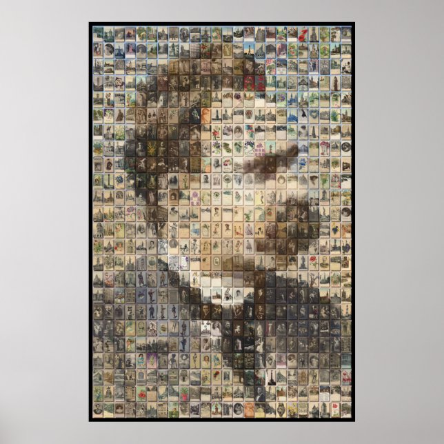Pôster Nietzsche 24x24 em 3D (Frente)