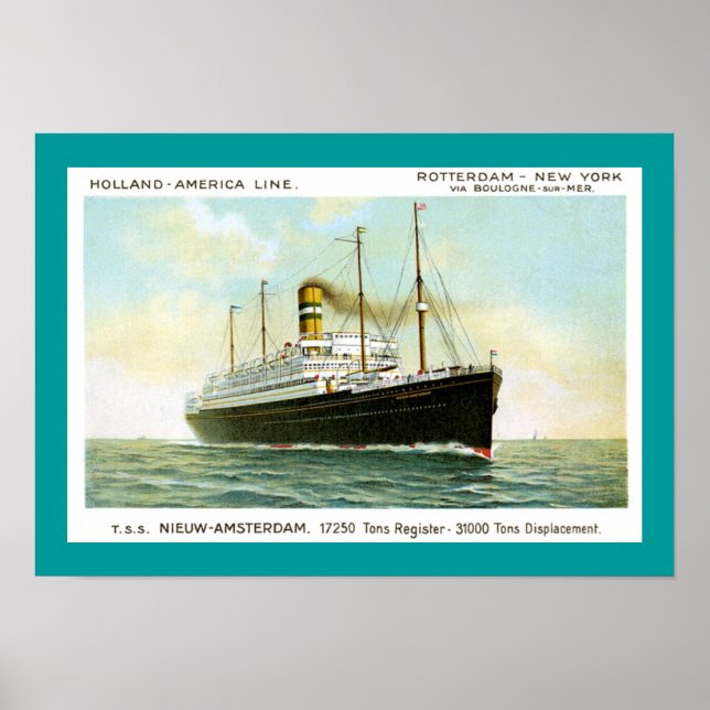 Poster Nieuw Amsterdam de 1906 (Frente)