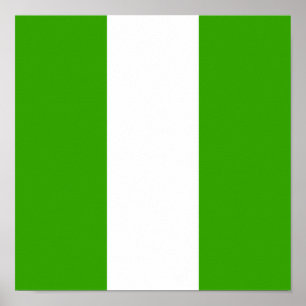 Poster Nigéria Bandeira Nigéria África País Terra Residen