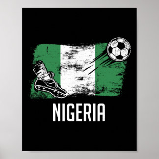 Poster Nigeria Flag Jersey Nigerian Soccer Team Nigerian 