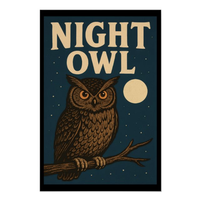 Pôster Night Owl (Frente)